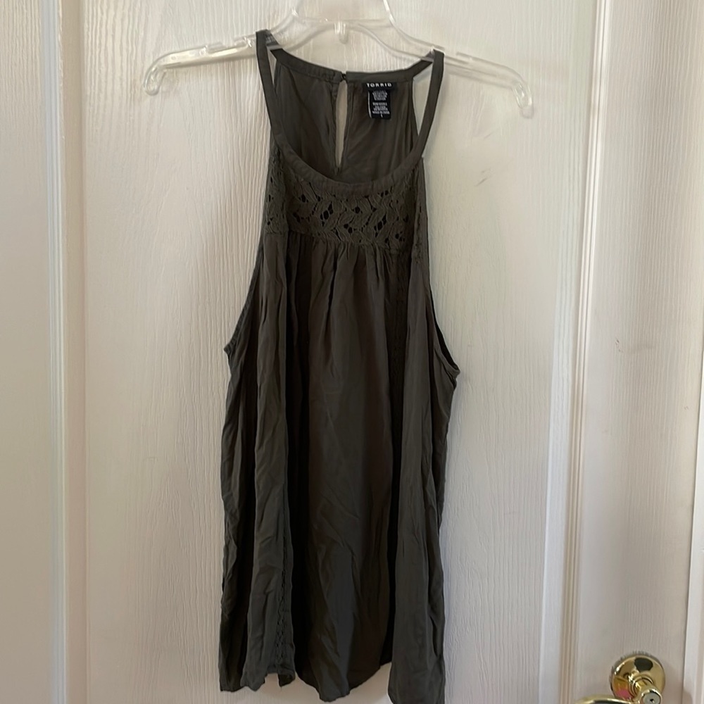 Torrid green loose tank size 1